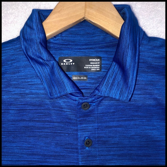 Oakley🏌🏼‍♂️⛳️Polo Mens XL Blue and Black, Worn Once, Practically New, Hydrolinx. - Picture 12 of 16
